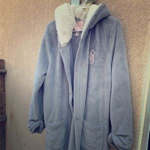 Victoria secret grey soft robe